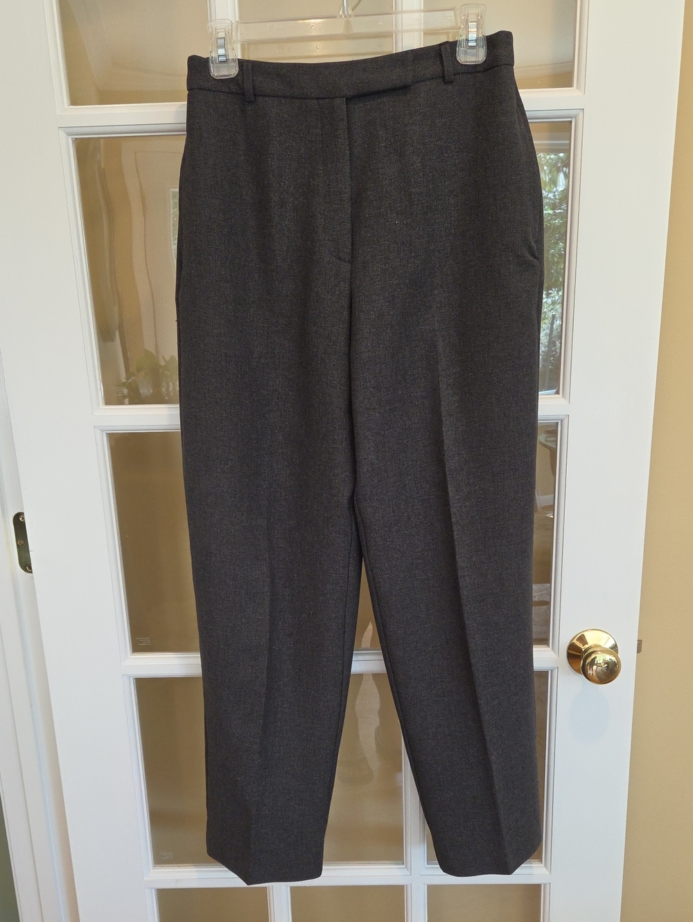 Vtg Emma James-Liz Claiborne Dark Charcoal Gray Dress Trousers Size: 8